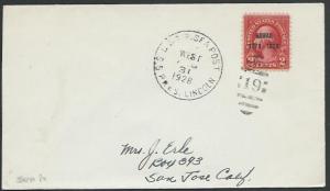 USA 1928 2c HAWAII opt on cover US SEA POST / SS PRESIDENT LINCOLN pmk.....62454