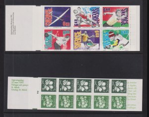 Sweden - 2 booklets from 1993, cat. $ 34.00