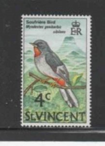 ST. VINCENT #283 1970 4c ST. VINCENT SOLITAIRE BIRD MINT VF NH O.G