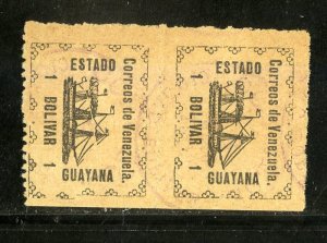 VENEZUELA 5 MH IMPERF PAIR SCV $50.00 BIN $20.00 SHIP