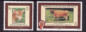 Jersey-Sc#206-7- id3-unused NH set-Cows-1979-