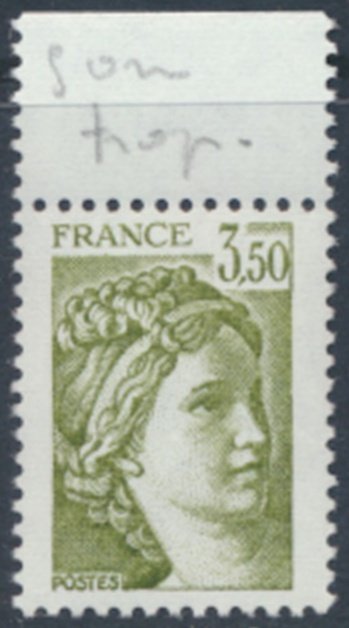 France     SC# 1669  MNH  Sabine  maybe gum difference? see details & scans