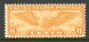 USA 1934 Airmail 6¢ Orange Winged Globe Scott C19 MNH X665