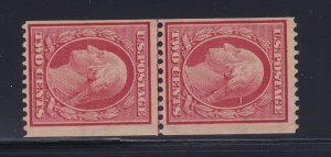 349 Line Pair PSE cert . F-VF OG  hinged/ NH nice color cv $ 550 ! see pic !