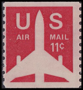 US C82 Airmail Silhouette of Jet 11c coil single (tagged) MNH 1971