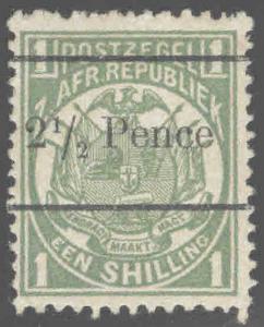 Transvaal Scott 146 MH* 1893 surcharged stamp