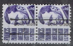 1965 3c Parkman w/precancel ERROR PR f/BELLE GRADE FL (1281-843) READS: GRADE!