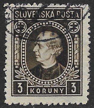 SLOVAKIA 1940-42 3k Andrej Hlinka Issue Sc 57 VFU