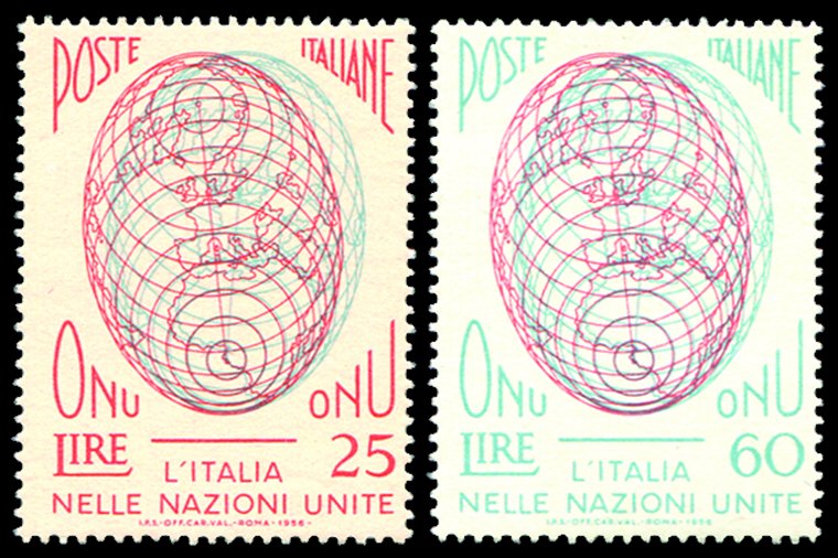 UN n. 806 / II-807 / II two values of the third edition