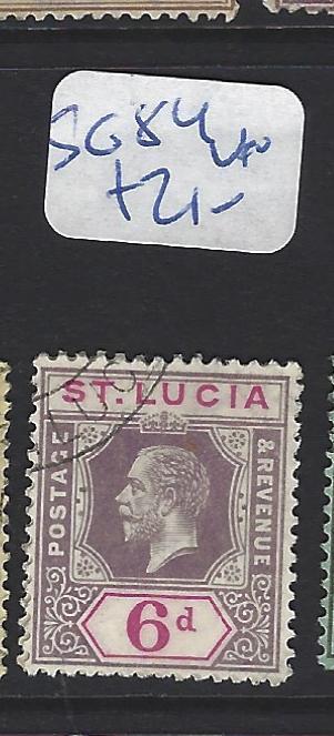 ST LUCIA   (PP2806B)  KGV 6 D  SG 84   VFU