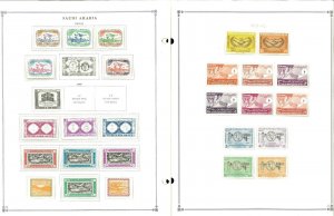 Saudi Arabia 1916-1987 MNH & H in Mounts & Postally Used Hinged on Scott Int.Pgs