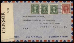 Canada Germany WWII Airmail Refugee Internee Camp N Sherbrooke Lager Cover 80944
