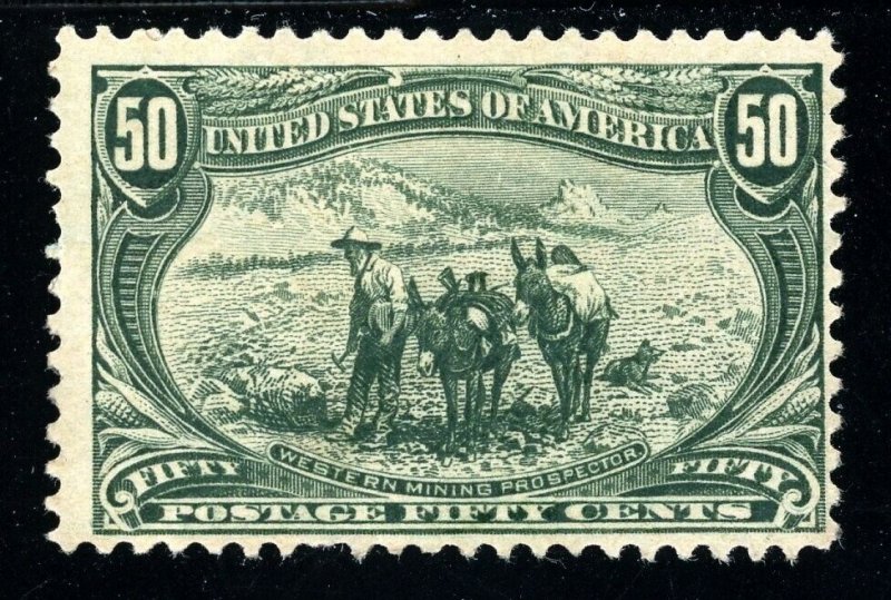 USAstamps Unused FVF US 1898 Trans-Mississippi Mining Scott 291 OG MVLH 