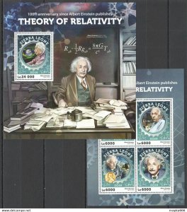 2016 Sierra Leone Science Theory Of Relativity Einstein Kb+Bl ** Stamps St424