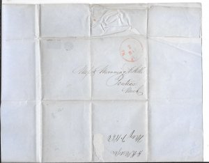 Just Fun Cover #1850 to PONTIAC MICH. Stampless folded letter (12669)