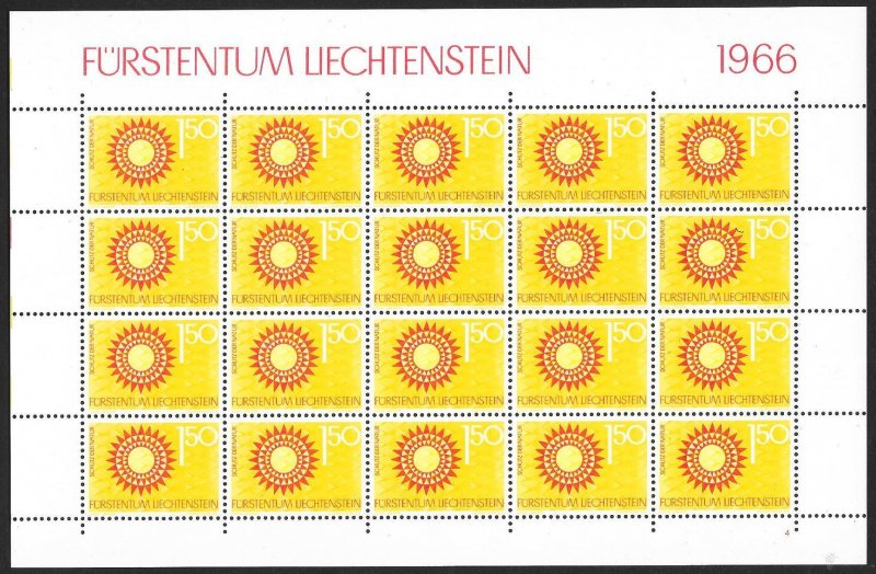 LIECHTENSTEIN (80) All different Sheets of stamps ALL Mint Never Hinged