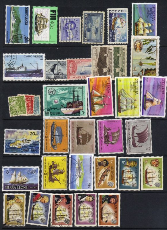 Ships on stamps - mint/used selection