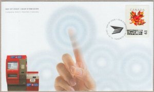 KIOSK = MAPLE LEAF 61c stamp = LIMITED issue Official FDC Canada 2012