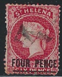 St Helena 21 Used 1868 issue; pulled perfs (fe8248)