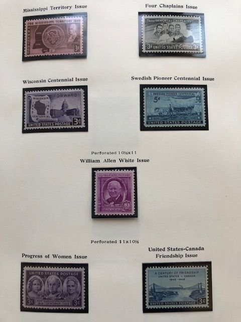 United States 1946 thru 1976 Singles Blocks Coils 67 Pages In Mounts