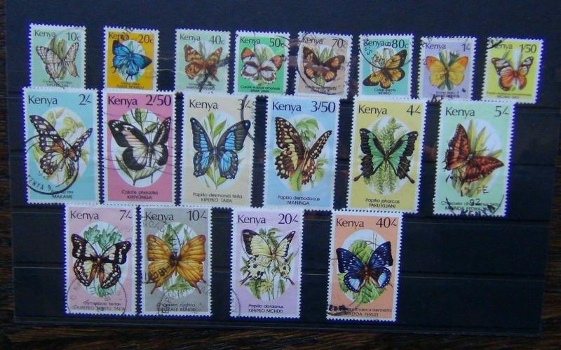 Kenya 1988 Butterflies set complete to 40s Used