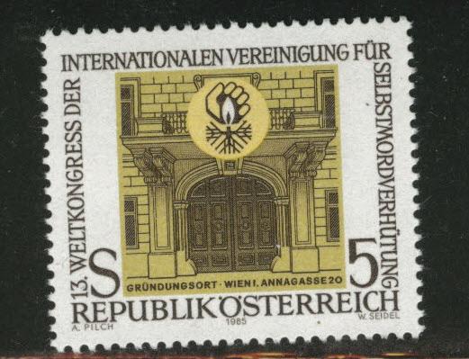 Austria Scott 1318 MNH** 1985 suicide stamp