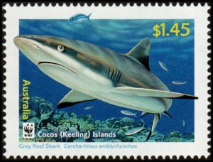 Cocos Is 343 - Mint-NH - $1.45 Grey Reef Shark (2005)(cv $5.0)