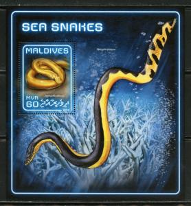 MALDIVES 2018 SEA SNAKES SOUVENIR SHEET MINT NEVER HINGED