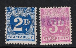 New South Wales - 2 Stamp Duty Issues Used - S17529