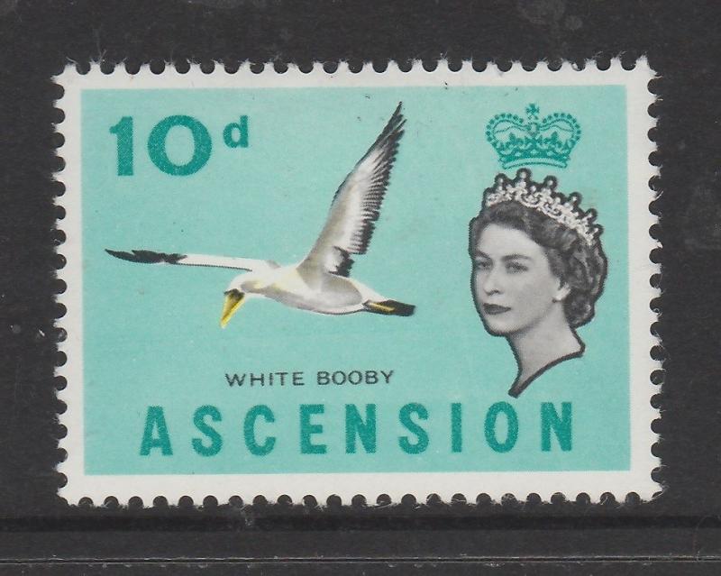 ASCENSION 1963 SG77 10d Blue-Faced Booby MLH  