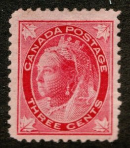 1897 Canada Sc #69 - 3¢ Queen Victoria Maple Leaf - HR Est$40 CDN