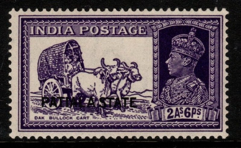 INDIA-PATIALA SG85 1937 2a6p BRIGHT VIOLET MTD MINT