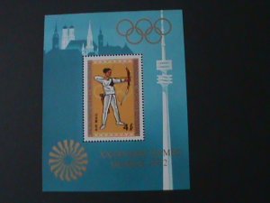 ​MONGOLIA-1972-SC#C32   20TH OLYMPIC GAMES-MUNICH'72-MNH S/S-VF  LAST ONE