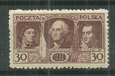 1932 Poland 267 Washington 200th Birth Anniversary MNH SCV$2.75