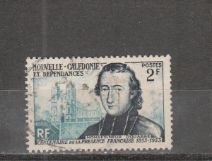 New Caledonia  Scott#  297  Used  (1953 Msgr Douarre and Noumea Cathedral)