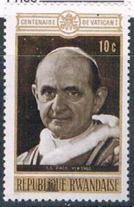 Rwanda 390 Unused Pope Paul 1970 (R0549)+