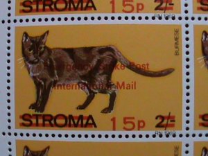 ​STROMA-1969- BURMESE CATS-EMERGENCY STRIKE POST- MNH SHEET VERY FINE