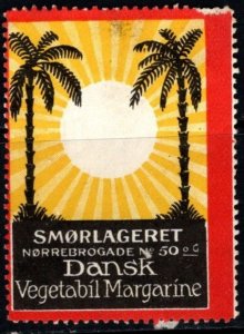 Vintage Denmark Poster Stamp The Butter Stock Danish Vegetable Margarine