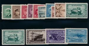 Canada 249-262 Mint NH KGVI Destroyer set