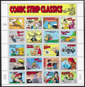 Sc 3000   32¢  Comic Strip Classics Sheet of 20 - MNH