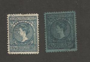 Netherlands Indies, small collection on pages from 1899 Scott album