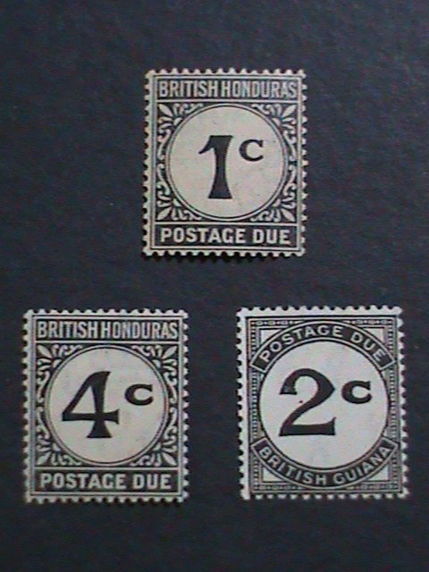 ​BRITISH HONDURAS-SC# J1-3 VERY OLD POSTAGE DUE STAMPS- MINT-VERY FINE
