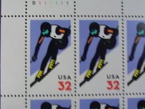 U.S.# 3180-MINT/NEVER HINGED----PANE OF 20----ALPINE SKIING----1998