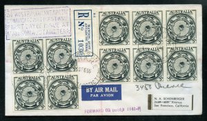 Australian AAT 1955 Registered Airmail FDC MAWSON to San Francisco