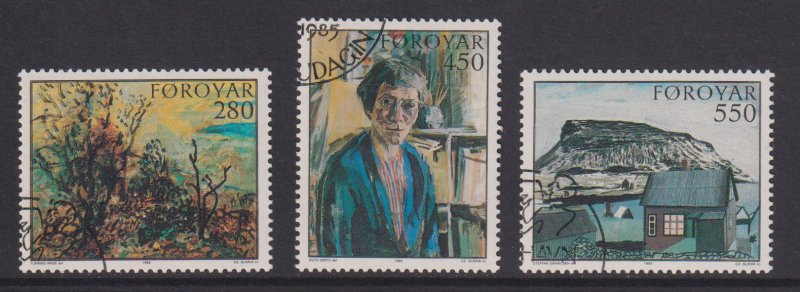 Faroe Islands #127-129   cancelled 1985  paintings