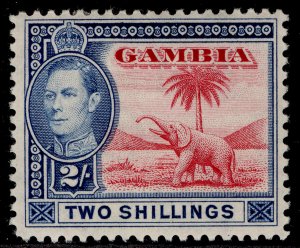 GAMBIA GVI SG157, 2s carmine & blue, M MINT. Cat £16.