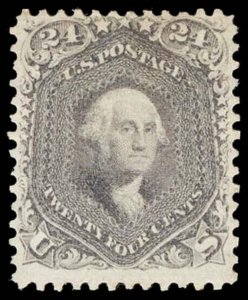 Scott#: 78a - George Washington 24c 1863 *UNUSED* single stamp w/2021 APS cert