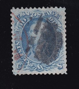 US 72a 90c Washington Pale Blue Used VF appr SCV $650 (BB2)