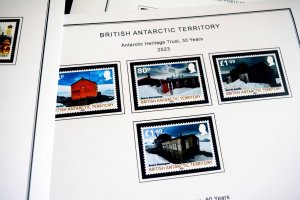 COLOR PRINTED BRITISH ANTARCTICA 2011-2024 STAMP ALBUM PAGES (47 illustr. pages)