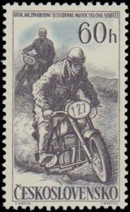 Czechoslovakia #815, Complete Set, 1957, Motorcycles, Never Hinged